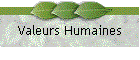 Valeurs Humaines